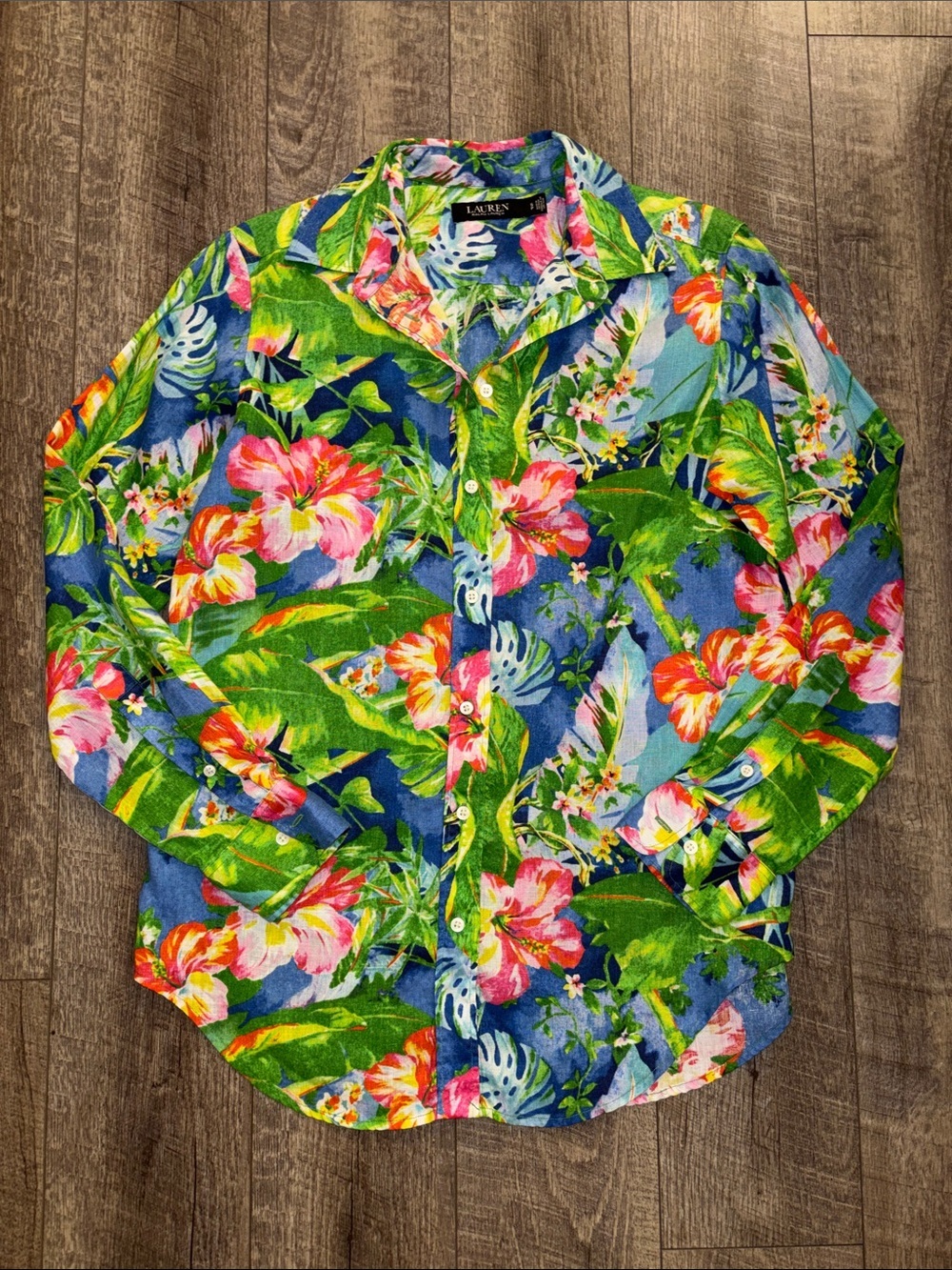 Ralph Lauren Karrie Floral Linen Shirt - Picture 3 of 5
